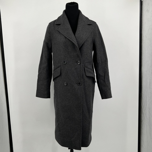 EVERLANE The Italian ReWool Overcoat Like New size 00 gray overcoat - Picture 12 of 14